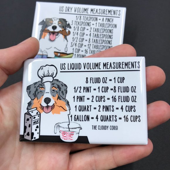Australian Shepherd Dog Kitchen Measuring Magnets - Picture 5 of 7